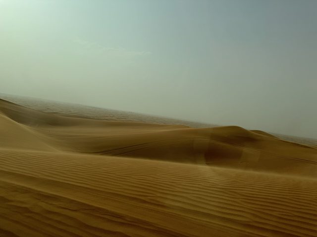 Representative photo of desert & dunes in the UAE, not Musayyibah