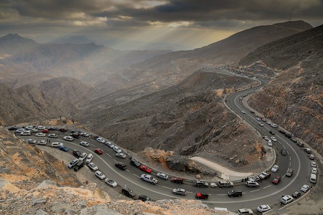 Representative photo of mountains in the UAE, not Al Kufayfah