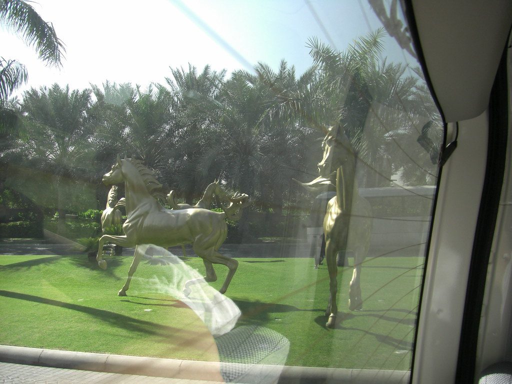 Golden Horses — Golden horses in front of Madinat Jumeirah hotel