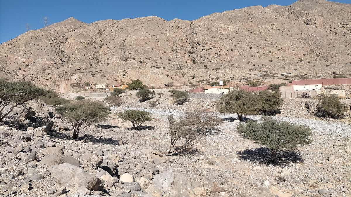 Wādī Awsāq — Confluence in the Wadi Awsaq, of the Wadi Mayya - Wādī Al Mayyah. Emirate of Fujairah.jpg